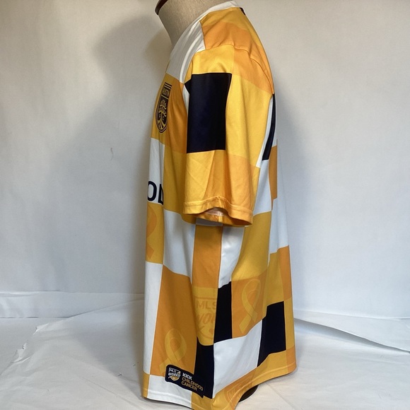 Adidas Austin FC 2022 MLS Works Kick Childhood Cancer Men’s Soccer Jersey size L - Picture 6 of 9